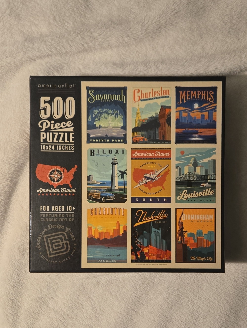 New Americanflat 500-Piece American Travel Puzzle